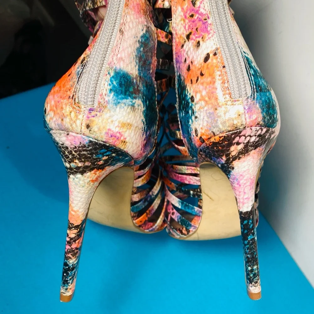 Steve Madden Multicolor Strappy Heels - Picture 5 of 8
